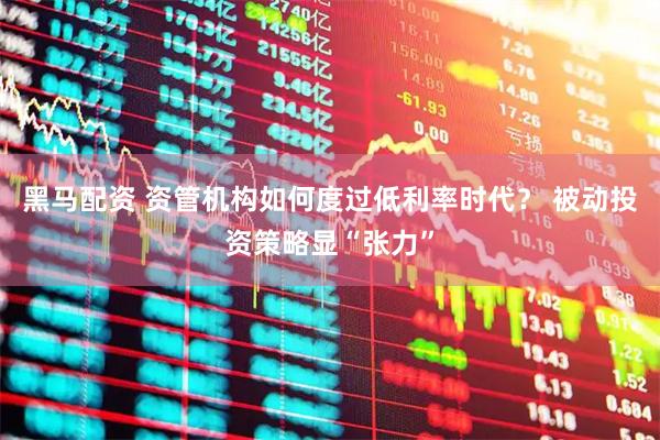 黑马配资 资管机构如何度过低利率时代？ 被动投资策略显“张力”